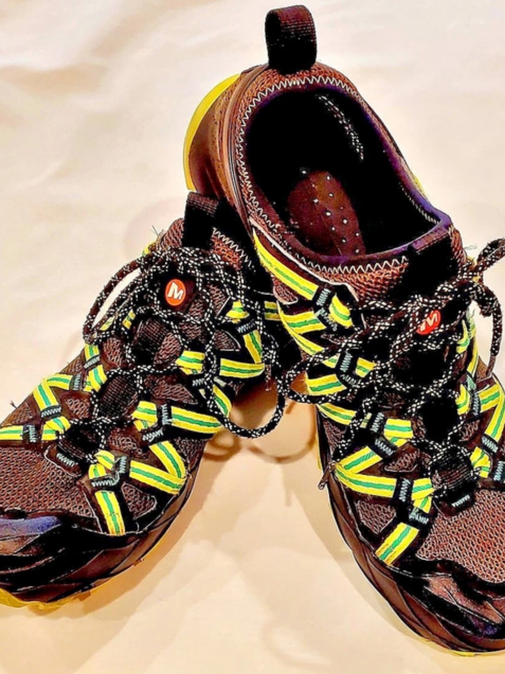 Merrell Choprock Vibram Men's Athletic Water/Trail Shoes Black & Yellow US 10